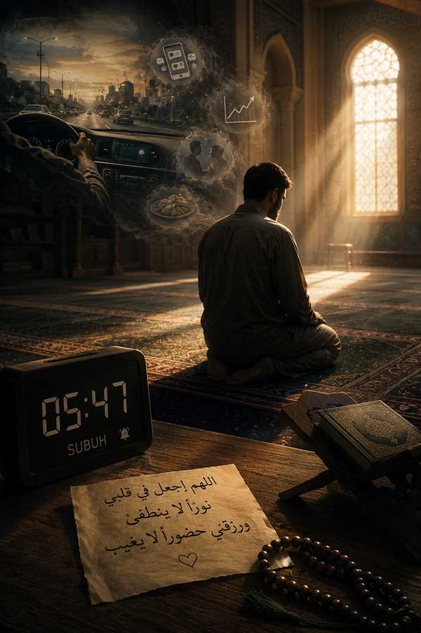 Ilustrasi Tazkiyah Minggu 5: Solat Tidak Pernah Tinggal, Tetapi Mengapa Hati Terasa Jauh?